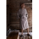Kaapelitehdas bathrobe, white-brown