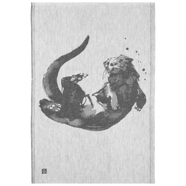 Saukko linen dishcloth 46x70, gray-black