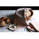 Linen tea towel Duo 48x70, cinnamon-brown