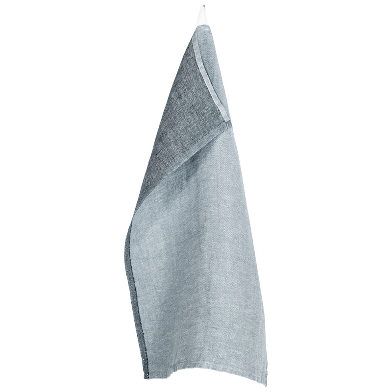 Linen tea towel Duo 48x70, gray-graphite