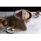 Linen tea towel Rinne 48x70, brown-cinnamon