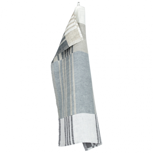 Linen tea towel Toffee 48x70, gray-graphite