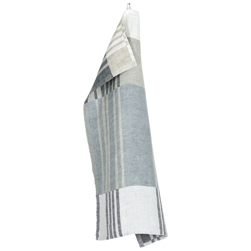 Linen tea towel Toffee 48x70, gray-graphite
