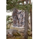 Merino blanket Pihapuu 135x180, beige-brown-black