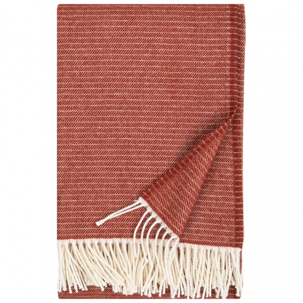 Merino blanket Lepo 135x170, white-cinnamon brown