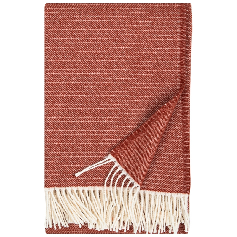 Merino blanket Lepo 135x170, white-cinnamon brown