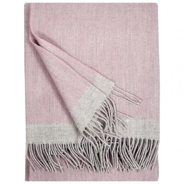 Wool blanket Rauha 130x180, pink-beige