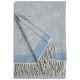 Wool blanket Rauha 130x180, gray-blue