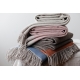Wool blanket Rauha 130x180, gray-blue