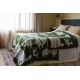 Wool blanket Koirapuisto 130x180, olive-white