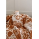 Wool blanket Metsikkö 130x180, orange-white