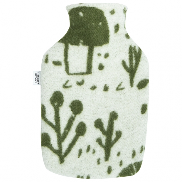 Metsikkö hot water bottle, olive-white