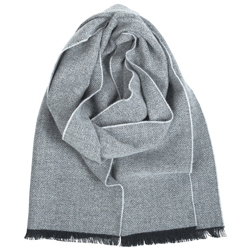 Merino scarf Hanki, grey
