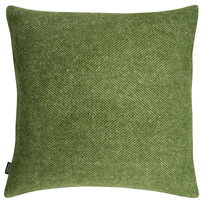 Arvo wool pillowcase 45x45, olive / Finnsheep
