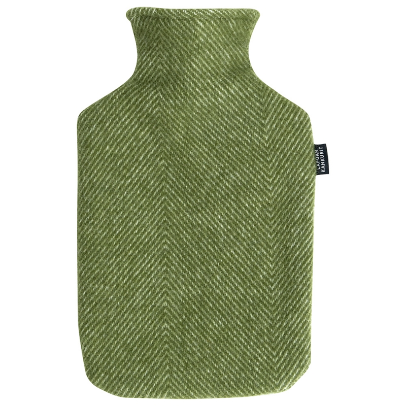 Arvo hot water bottle, olive / Finnsheep