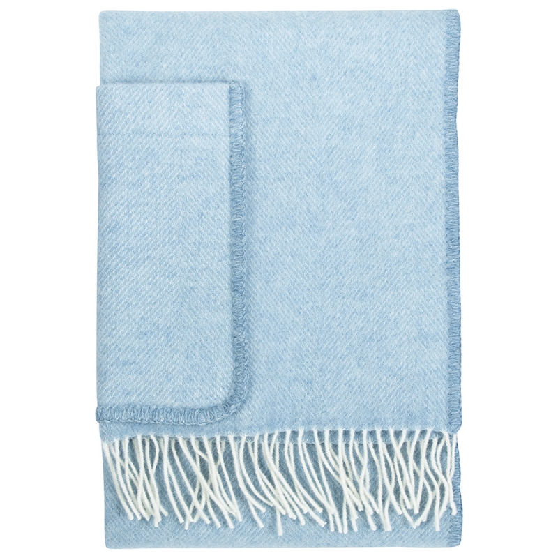 Arvo scarf, with pockets / naturally dyed blue / Finnsheep