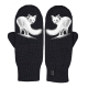 Merino mittens Tulikettu, black