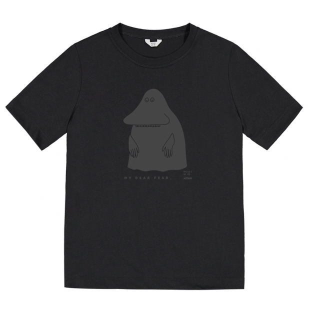 Moomin Groke children's t-shirt, black