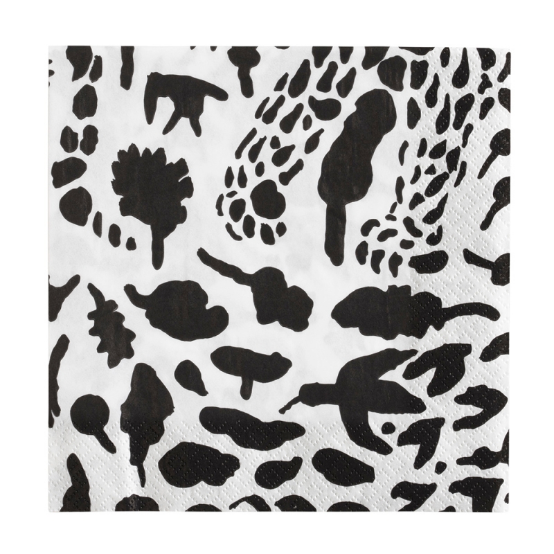Napkins Oiva Toikka Cheetah 33x33cm, 20pcs / black-white