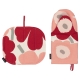 Set of kitchen gloves Unikko, red-pink