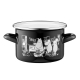 Hrnec Moomins in the Kitchen 1,5l, černo-bílý