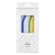 Glass straws 4pcs, colorful / with cleaning brush
