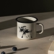 Mug Moose 0.37l, enamel / beige