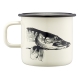 Pike & Trout mug 0.55l, enamel / beige