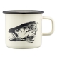 Pike & Trout mug 0.55l, enamel / beige