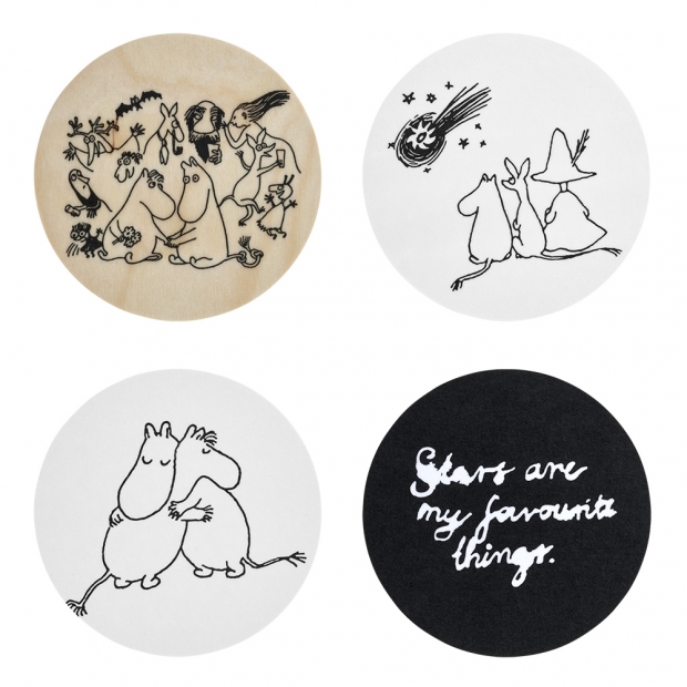 Moomin coaster set, 4pcs / 80th anniversary