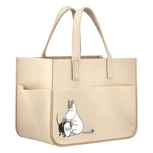 Moomin bag, beige / with pockets