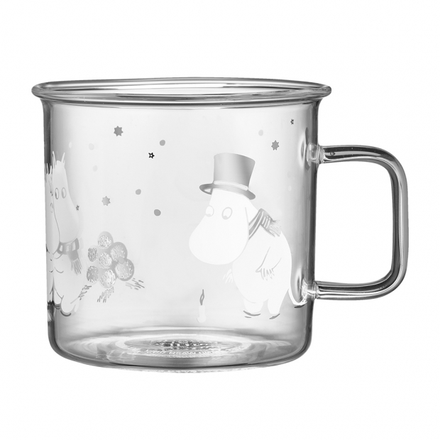 Moomin Let it snow glass mug 0.35l