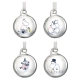 Set vánočních ozdob Moomin Let it snow 5cm / 4ks