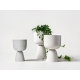 Nappula flower pot, low / gray