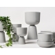 Nappula flower pot, with saucer M / gray