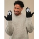 Merino mittens Friends Moomin, black