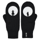 Merino mittens Friends Moomin, black
