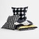 Räsymatto cushion cover 50x50, black-white