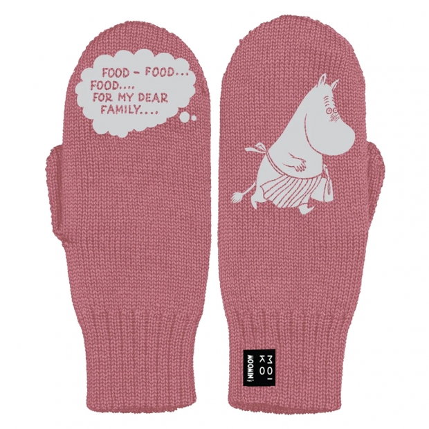 Merino mittens Moominmamma The Mother, pink