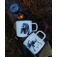 Bear mug 0.37l, enamel / beige