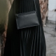 Piilo handbag, black / black zipper
