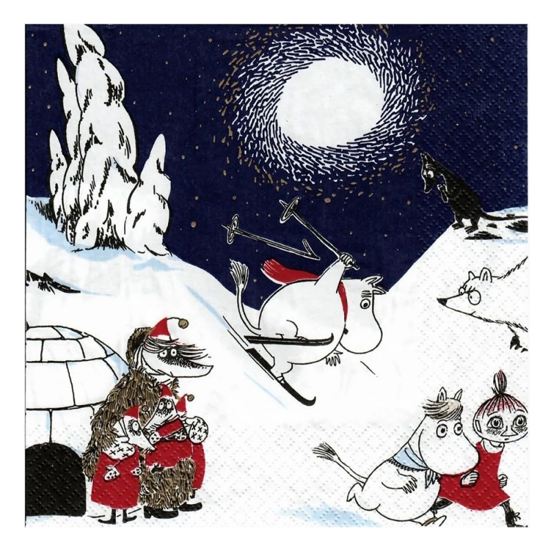 Napkins Moomin Winter 33x33cm, 20pcs