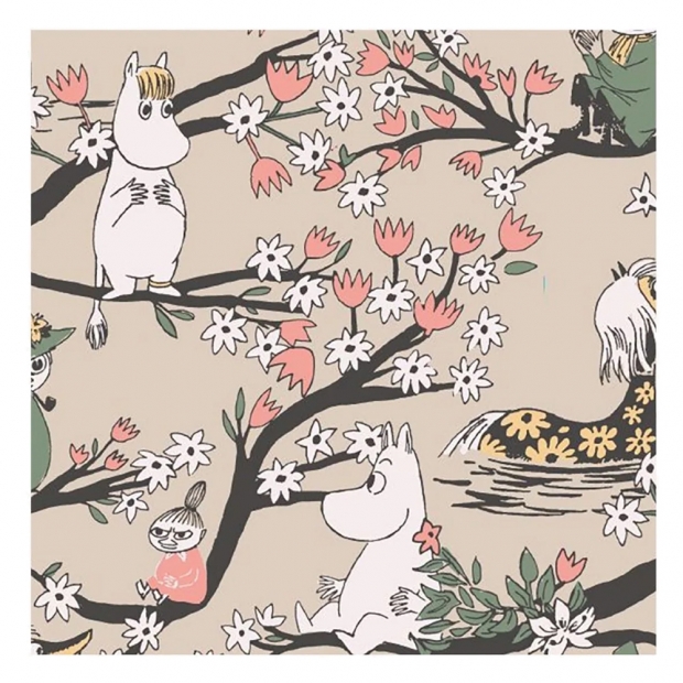 Napkins Moomin Falls in Love 33x33cm, 20pcs / sand