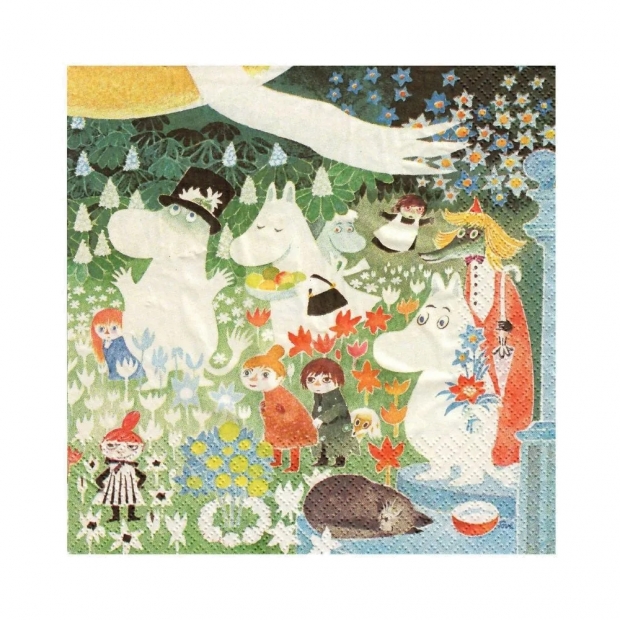 Napkins Moomin Niityllä 24x24cm, 20 pcs