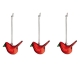 Glass bird ornaments Oiva Toikka, red / 3pcs
