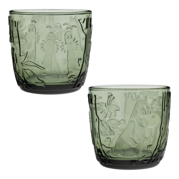 Pohár Moomin 0,28l, 2ks / zelený pine