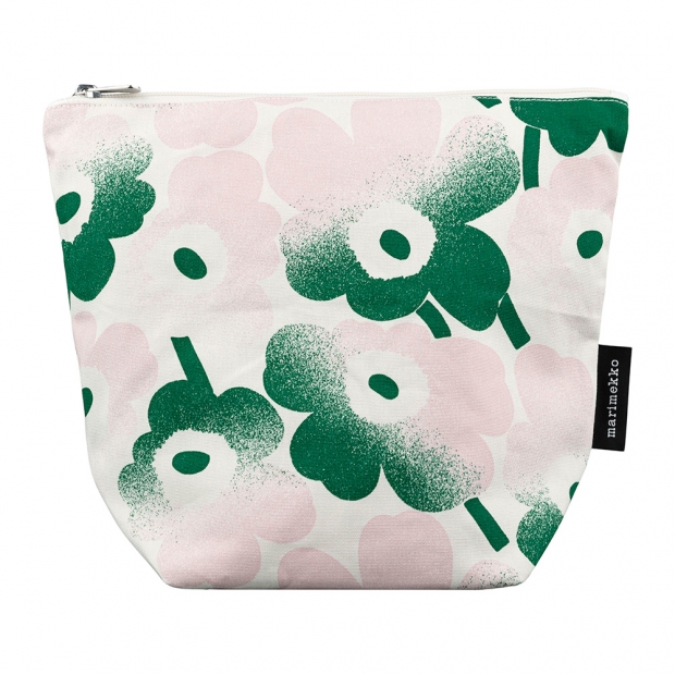 Cosmetic bag Kaje Mini Unikko, green-pink