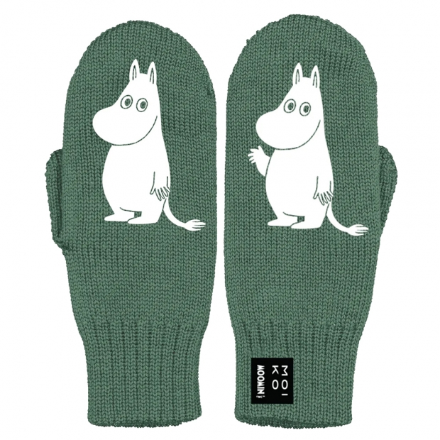 Merino palčiaky Moomin Hello there, zelené