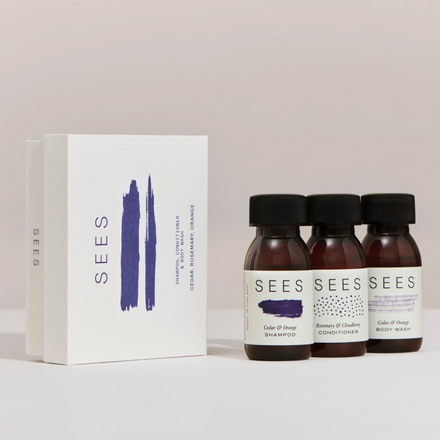 SEES travel set 3x50ml, shampoo-conditioner-shower gel