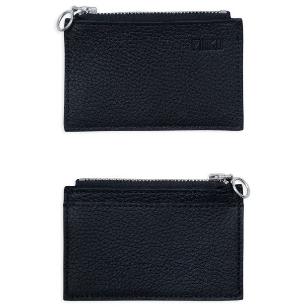 Card wallet, black-silver